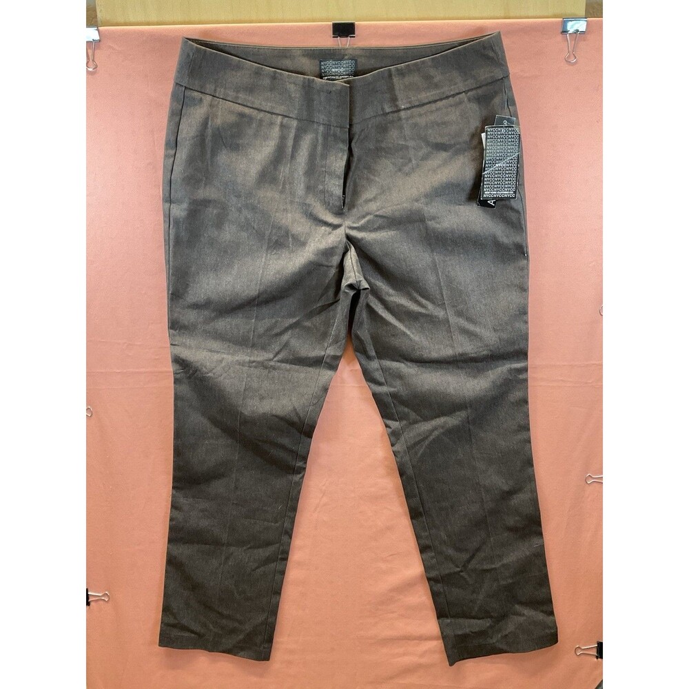NWT - New York & Company Dress Pants Women Size 14 Mid Rise Straight Brown
